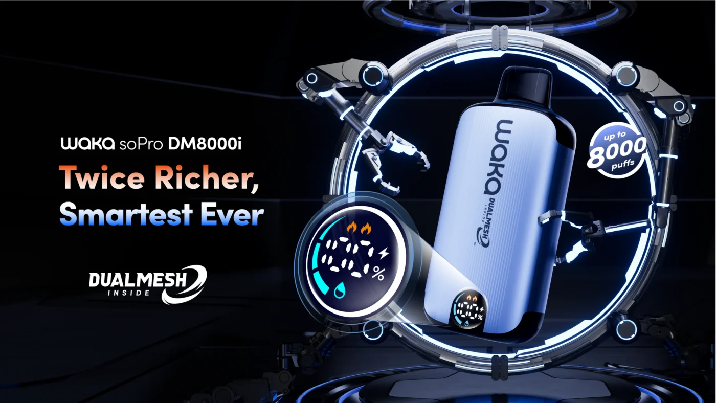WAKA soPro DM8000i 8000 затяжек 3% 5% Никотиновый Одноразовый Вейп Оптом - WhizVape - 5