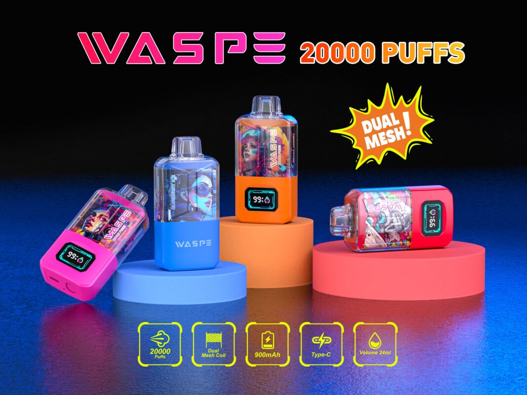 WASPE 20000 PUFFS Dual Mesh Box 0% 2% 3% 5% Vape Desechable con Nicotina al Por Mayor - WhizVape - 5