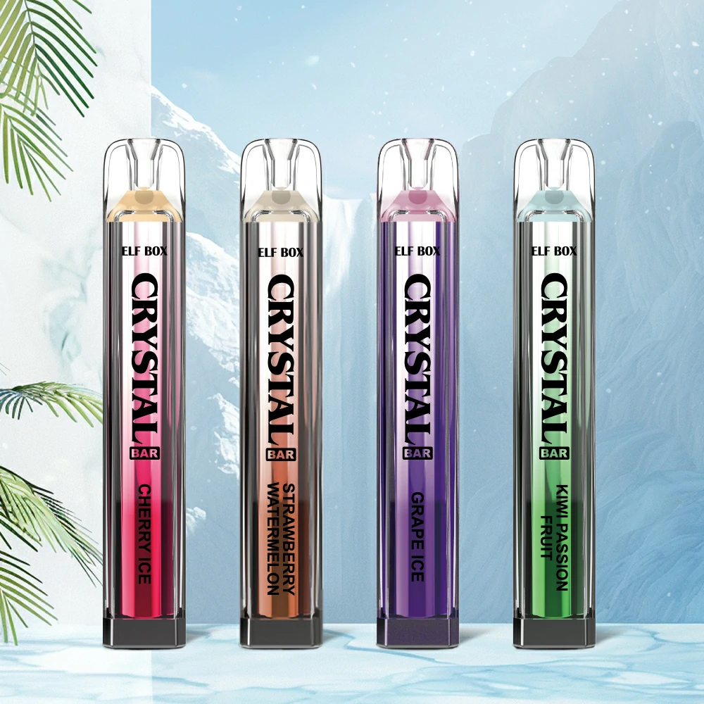ELF BOX CRYSTAL BAR 600 затяжек 0% 2% 5% Никотин Перезаряжаемая Одноразовая вейп оптовик