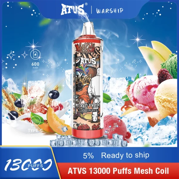 Atvs 13000 Puffs 5% Oplaadbare wegwerp-vapes-pen met laag nicotinegehalte, bulk kopen groothandel - WhizVape - 4