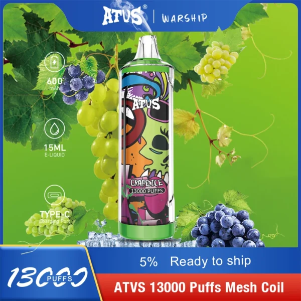 Atvs 13000 Puffs 5% Oplaadbare wegwerp-vapes-pen met laag nicotinegehalte, bulk kopen groothandel - WhizVape - 11