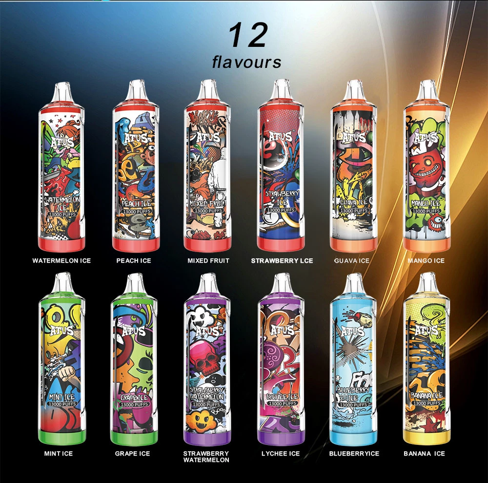 ATVs 13000 Puffs 5% Низкий Никотин Перезаряжаемые Одноразовые Vapes Ручка Оптовая Покупка Оптом