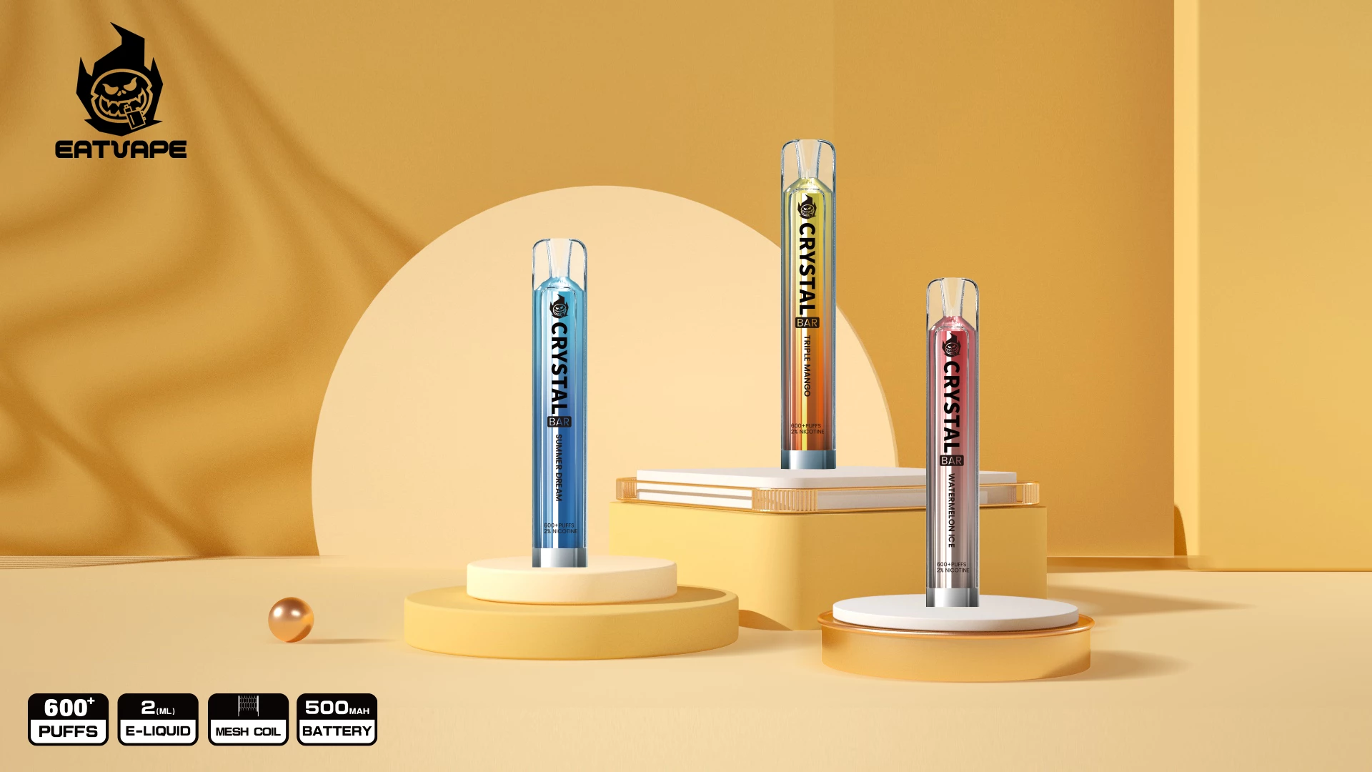 SFOG Crystal 600 затяжек 2% Низкий Никотин Перезаряжаемые Одноразовые Вейп Пен Насыпные Покупки Оптом