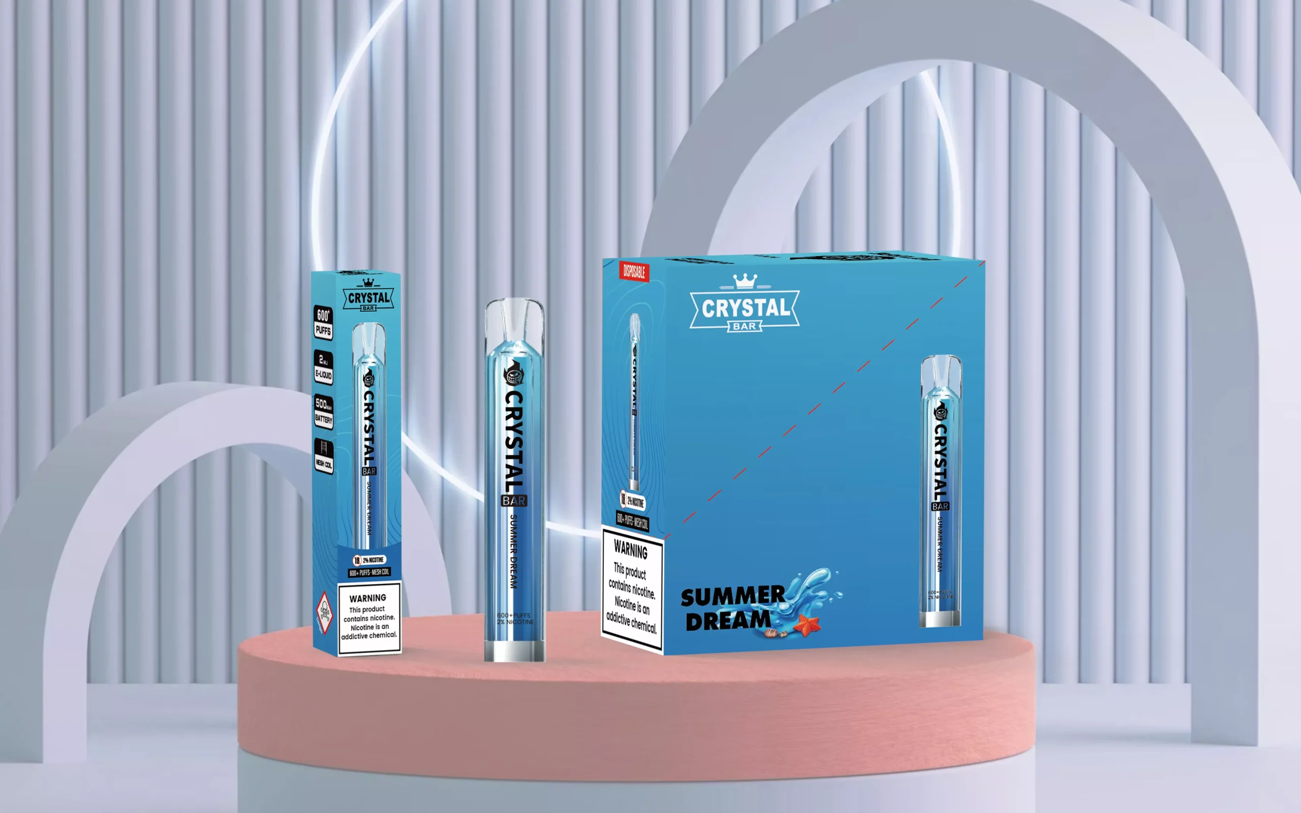 SFOG Crystal 600 затяжек 2% Низкий Никотин Перезаряжаемые Одноразовые Вейп Пен Насыпные Покупки Оптом